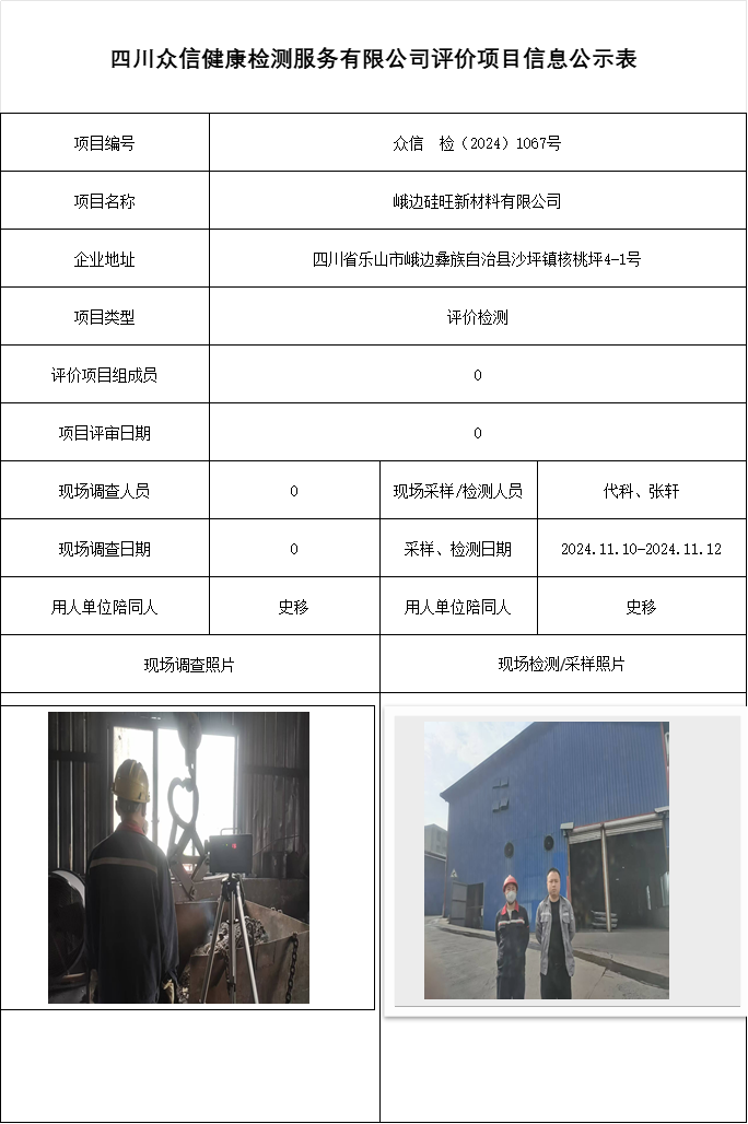 峨边硅旺新材料有限公司