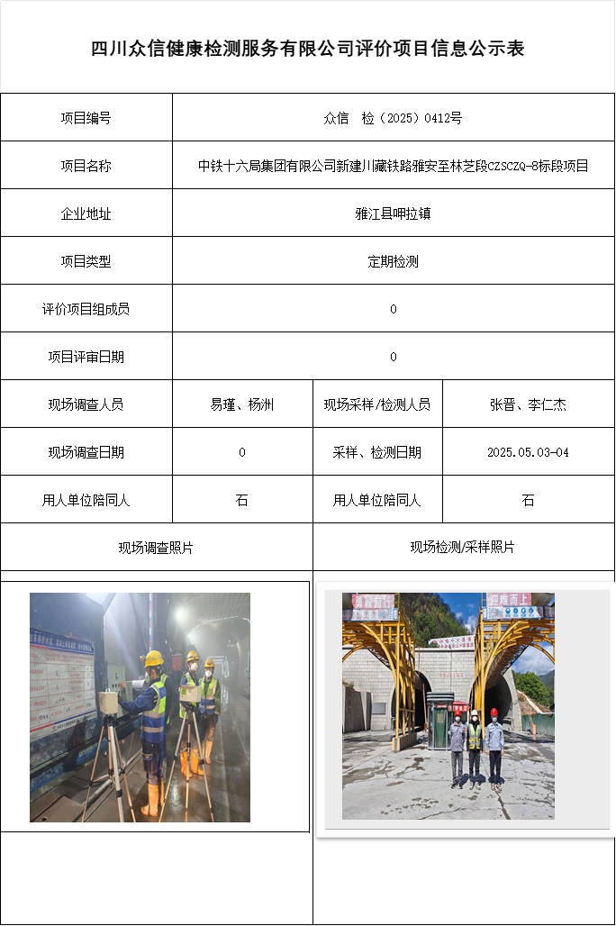 中铁十六局集团有限公司新建川藏铁路雅安至林芝段CZSCZQ-8标段项目