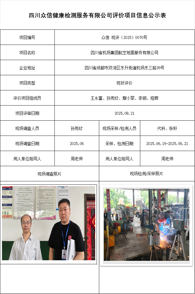 四川省机场集团航空地面服务有限公司现状评价