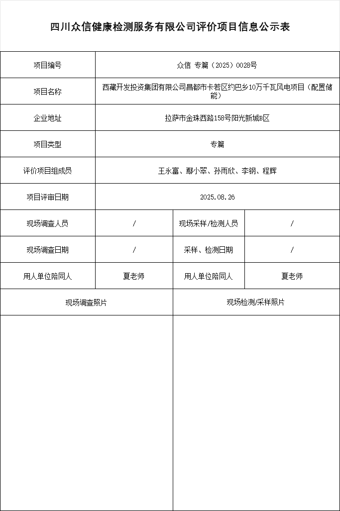 西藏开发投资集团有限公司昌都市卡若区约巴乡10万千瓦风电项目（配置储能）专篇