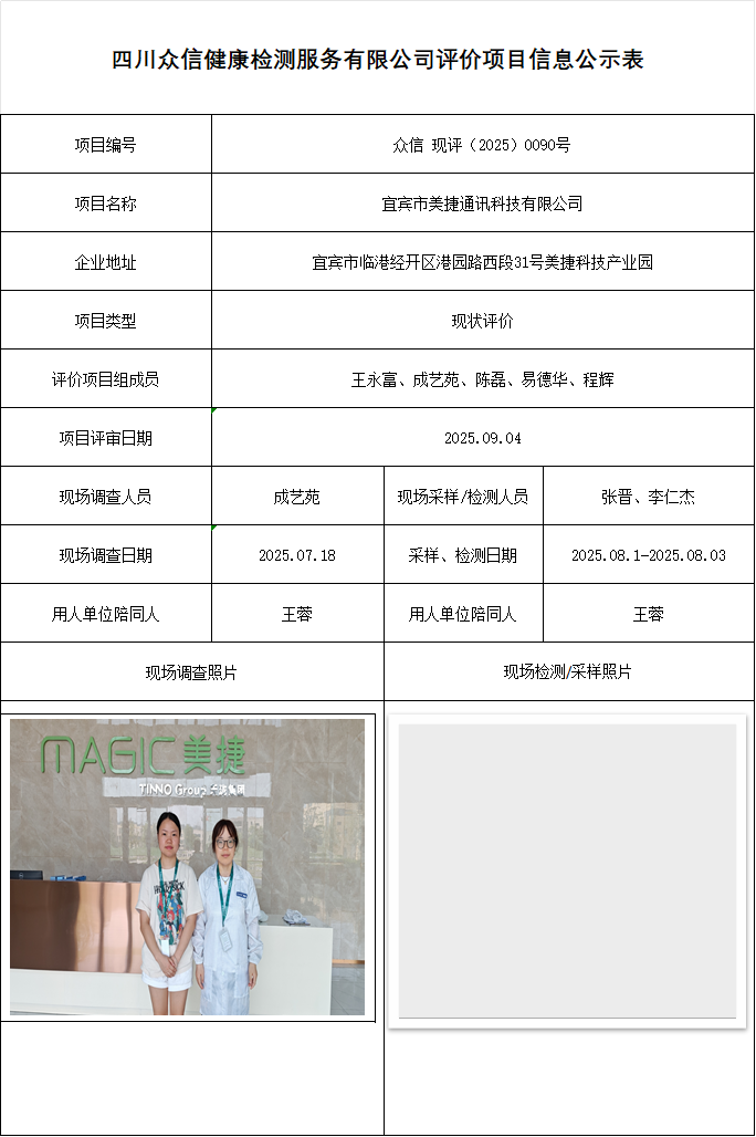 宜宾市美捷通讯科技有限公司现状评价